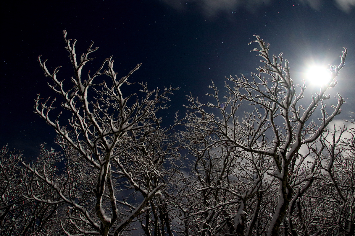 roches d’orvaz clair de lune hiver