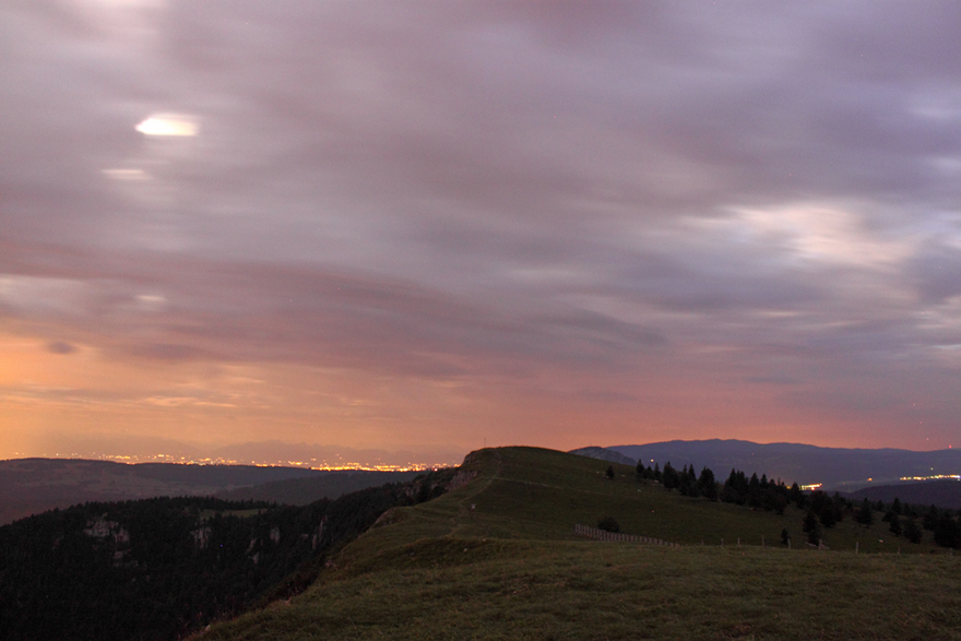 Ciel nocturne vu depuis le sommet du Mont d’Or