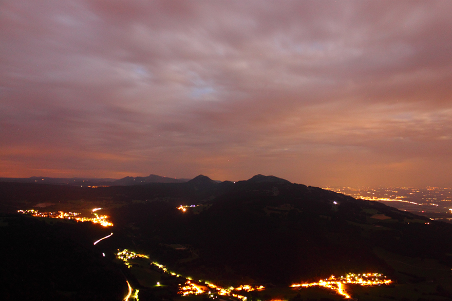 Ciel nocturne vu depuis le sommet du Mont d’Or