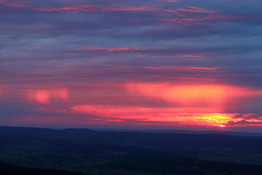 Coucher de soleil depuis le Mont d’Or, Métabief