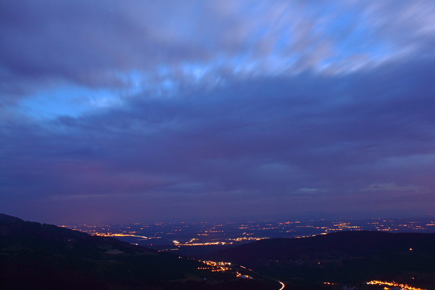 Ciel nocturne vu depuis le sommet du Mont d’Or