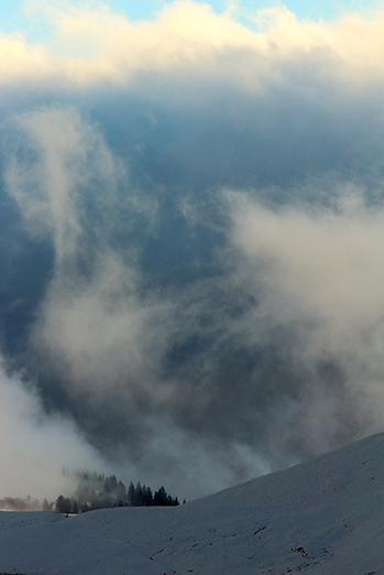 col des aravis en hiver, julien arbez