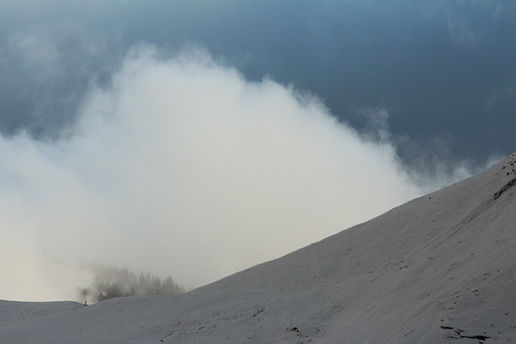 col des aravis en hiver, julien arbez