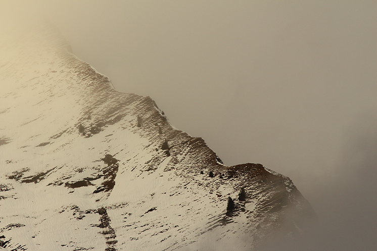 Vue d’hiver depuis le col des aravis, julien arbez