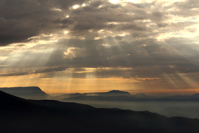 Soleil couchant mont baron annecy julien arbez