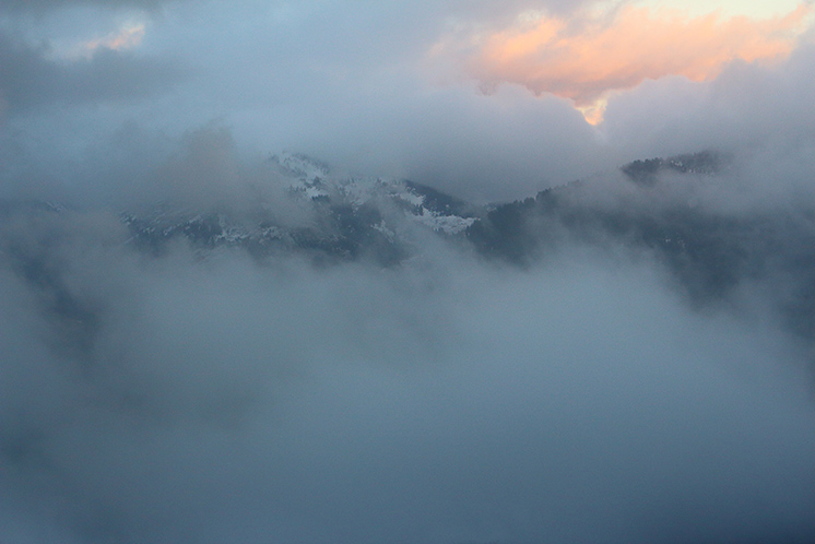 Vue d’hiver depuis le col des aravis, julien arbez