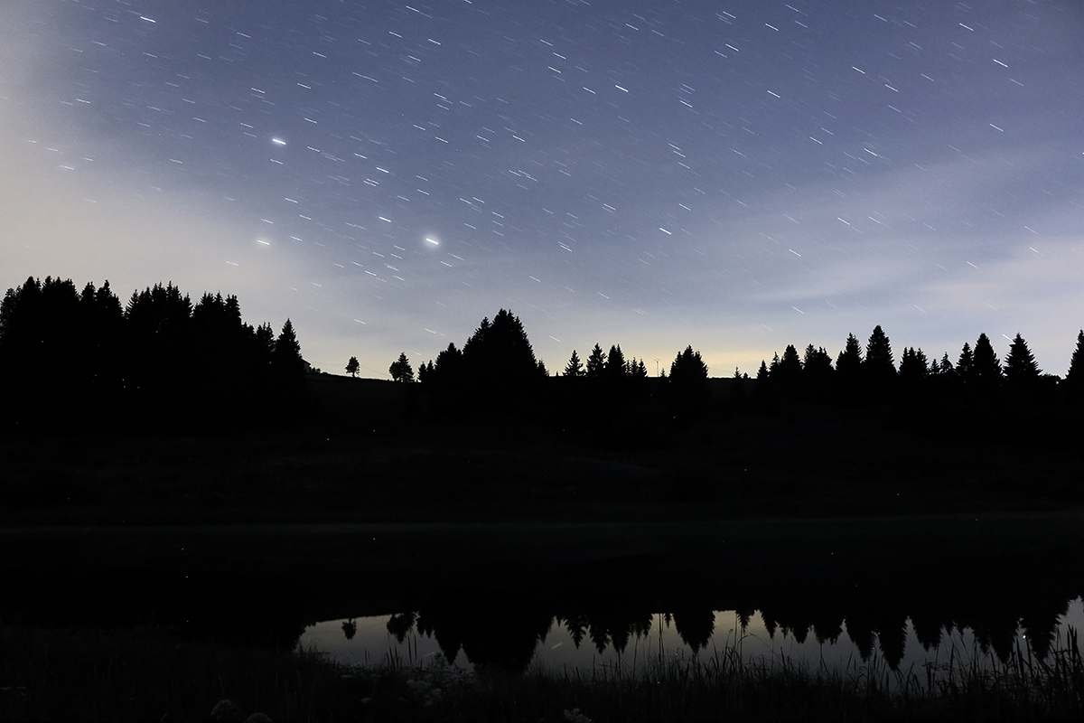 clair de lues etoiles lac de l’embouteilleux