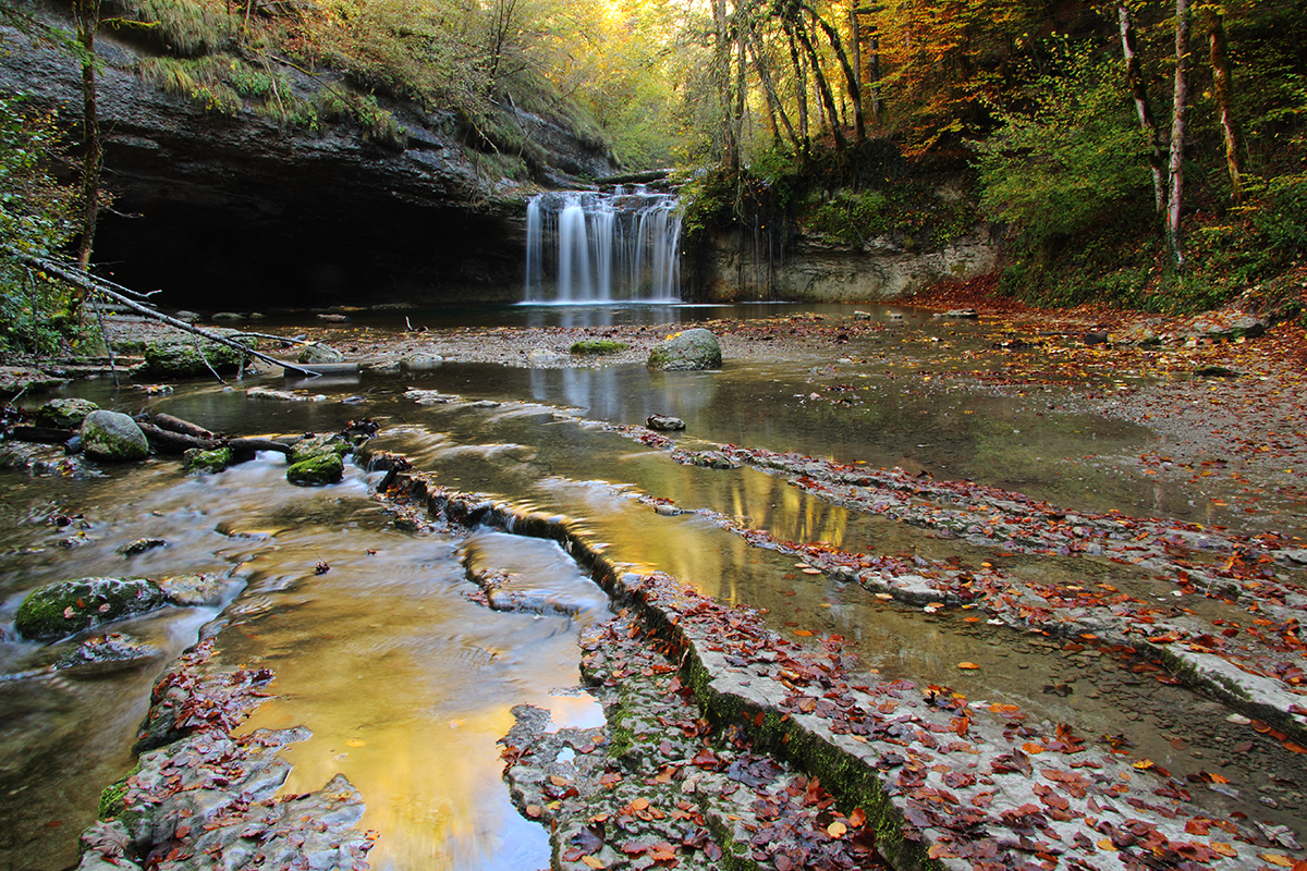 cascades du hérisson automne