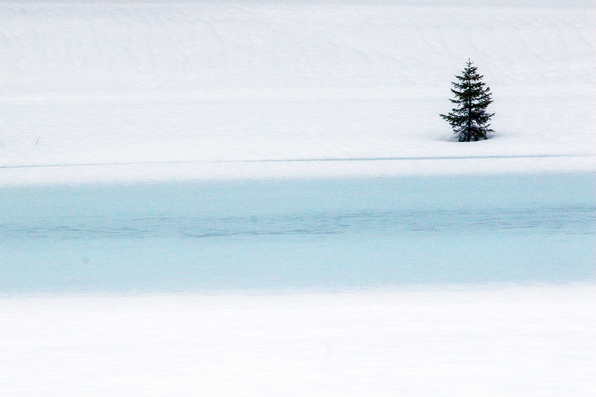 lac de lamoura gelé